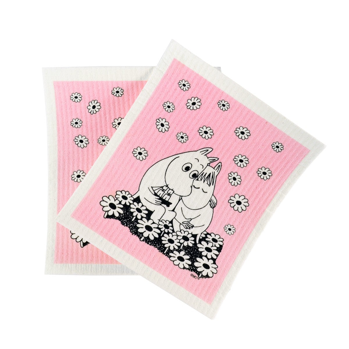 Moomin Love Pink Dishcloth - Set of 2