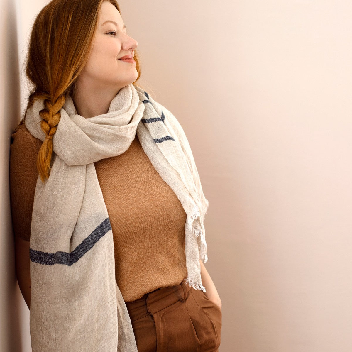 Lapuan Kankurit Linen / Grey Usva Scarf