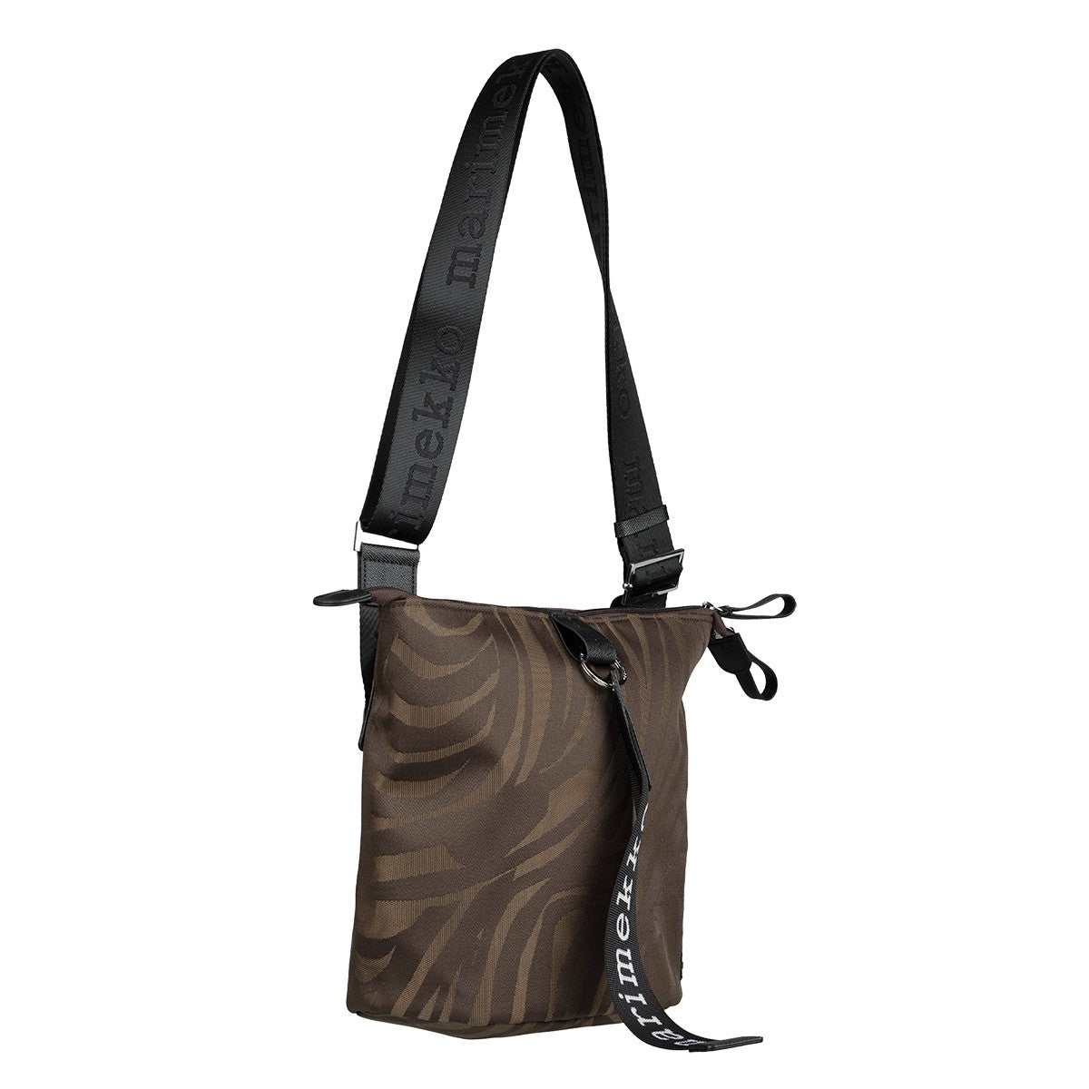 Marimekko Jokuraita Brown / Black Carry All Shoulder Bag