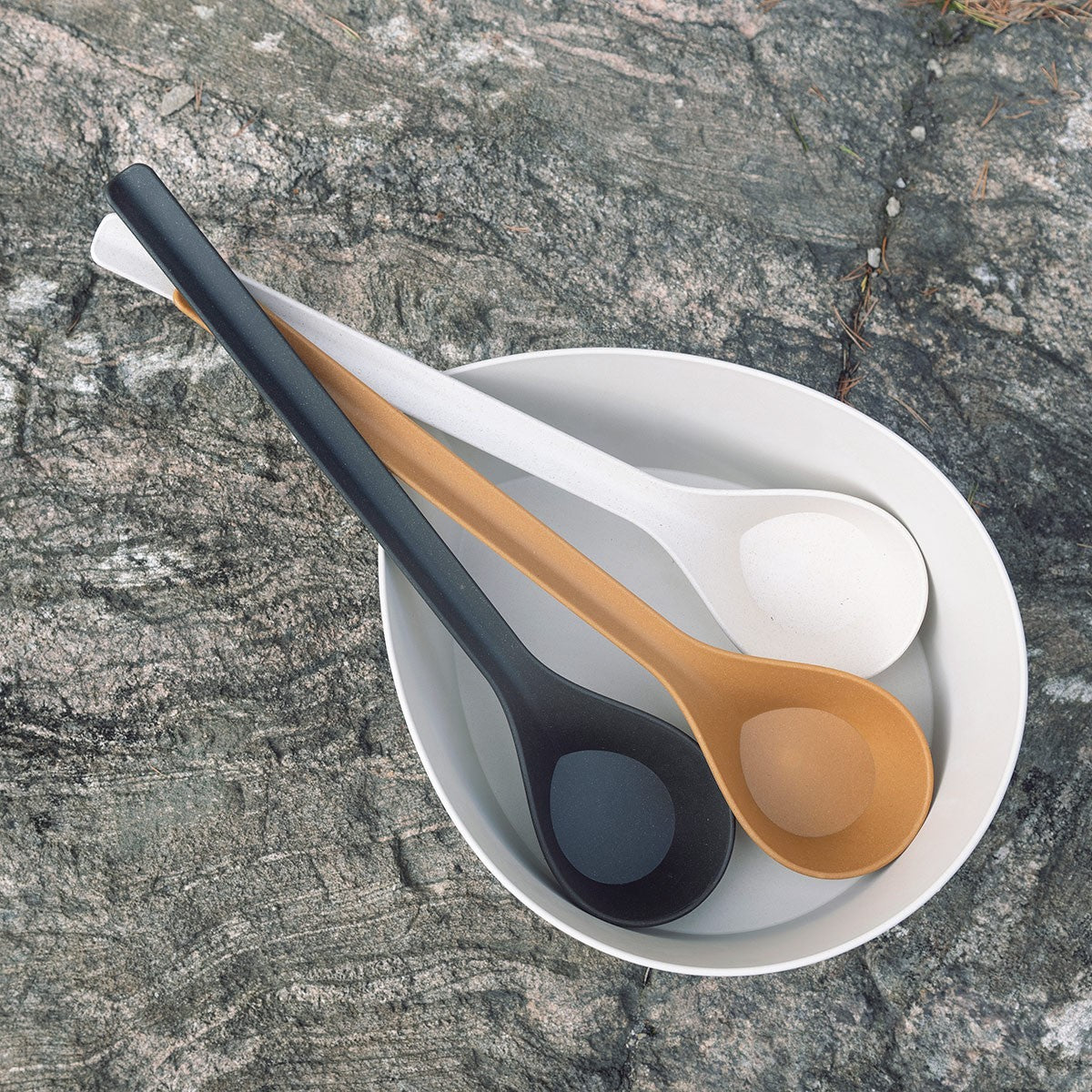 Rento Pisara Speckled Ivory Sauna Basin & Ladle Set