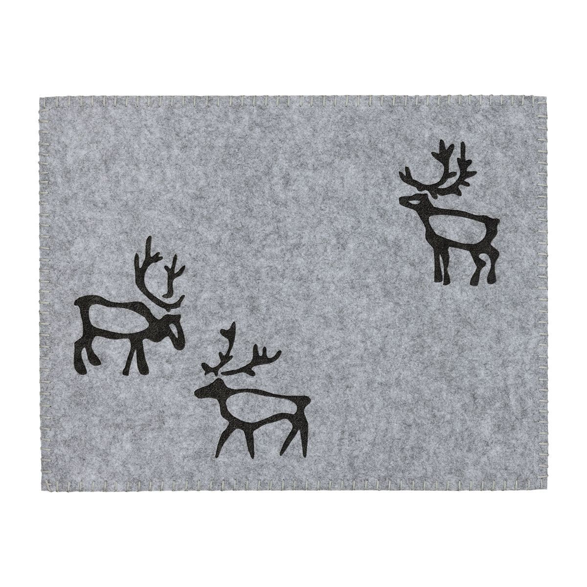 Pentik Saaga Grey / Black Felt Placemat