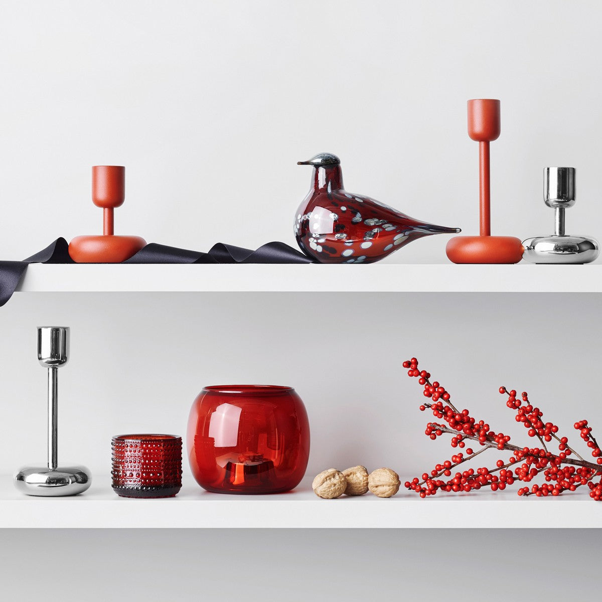 iittala Nappula Stainless Steel Short Candle Holder