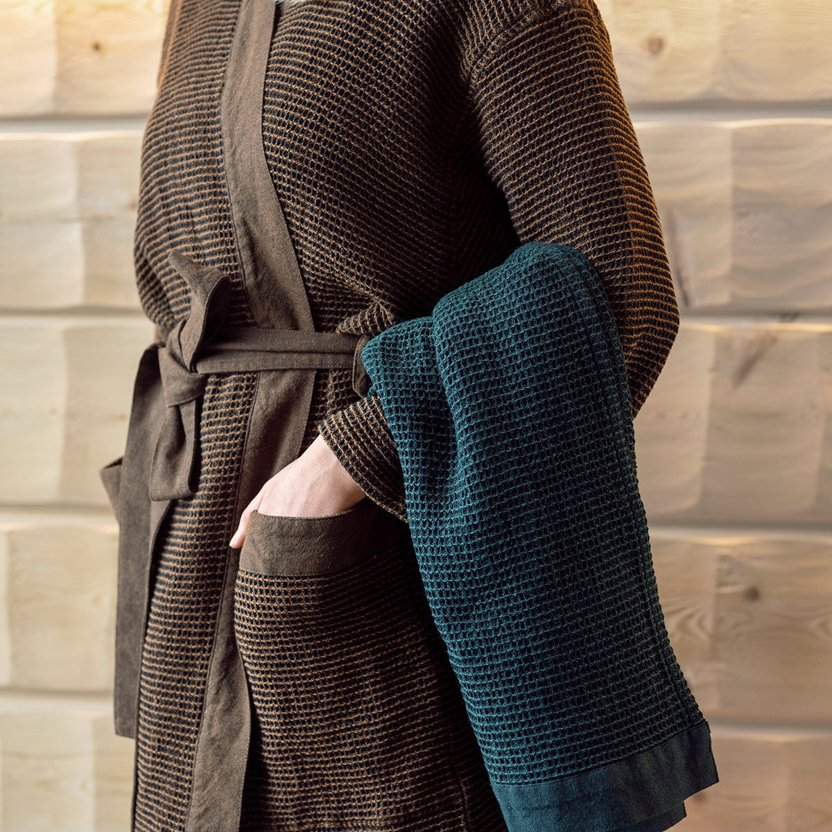Rento Kenno Black / Beige Bathrobe