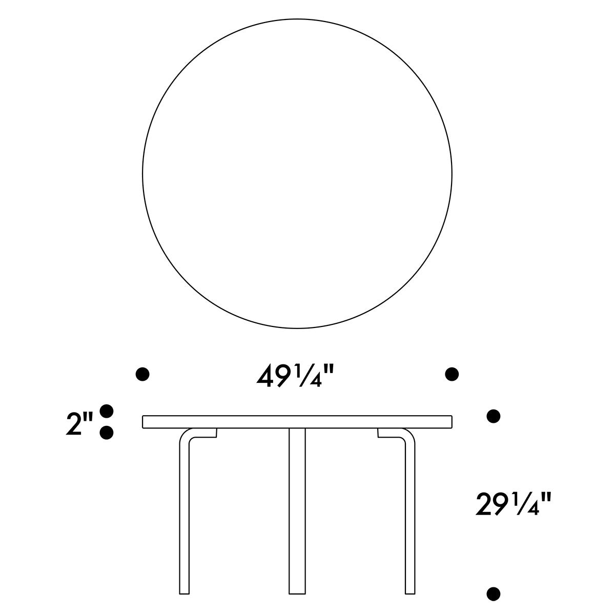 Artek Alvar Aalto 91 Round Table