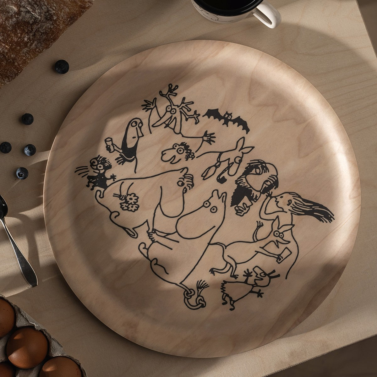 Muurla Moomin 80th Anniversary Round Tray