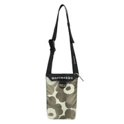 Marimekko Unikko Charcoal / Cream Neat Phone Pocket Bag