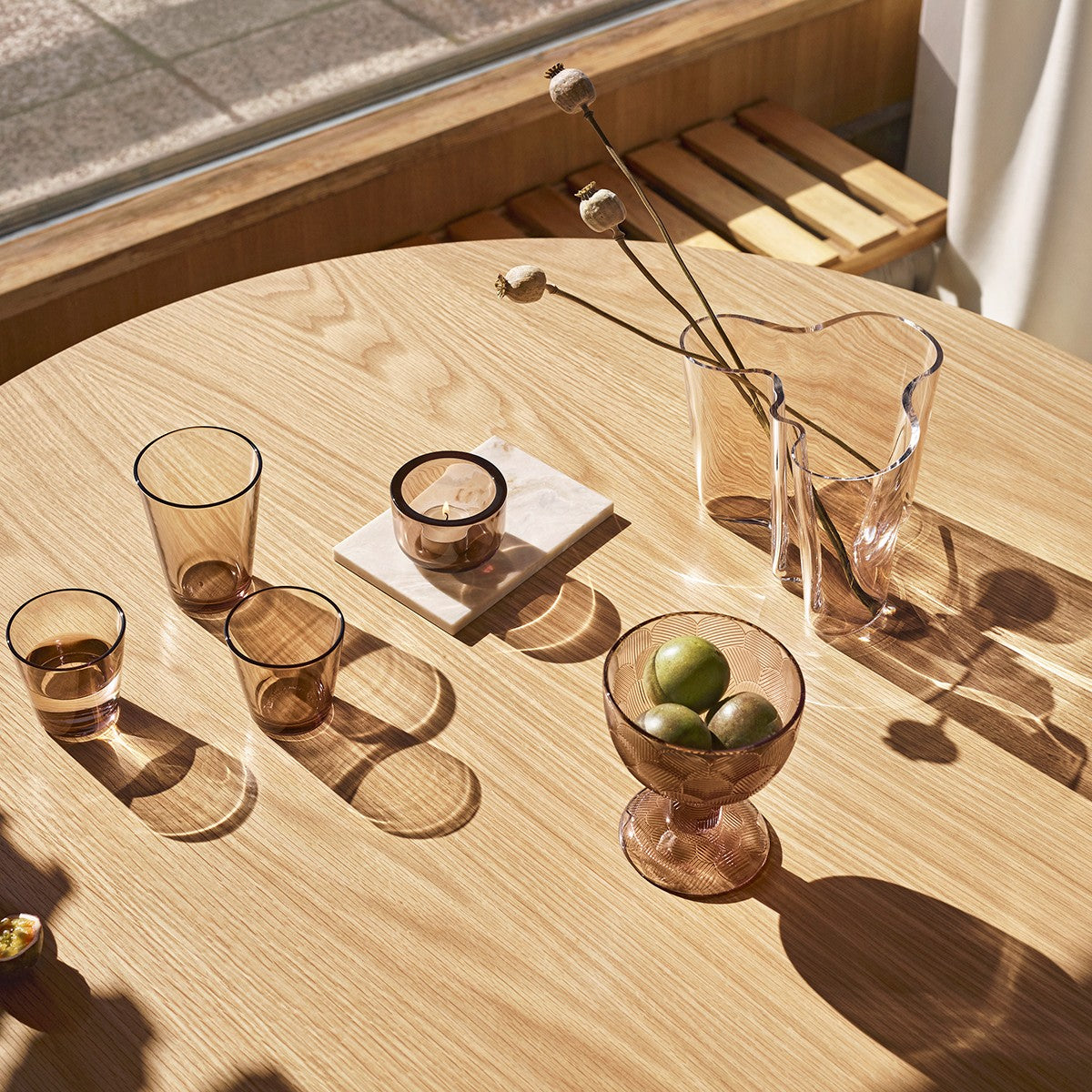 iittala Valkea Linen Candle Holder