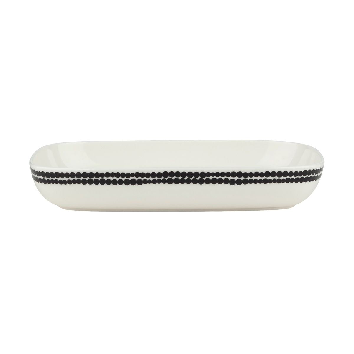 Marimekko Siirtolapuutarha Black / White Serving Dish