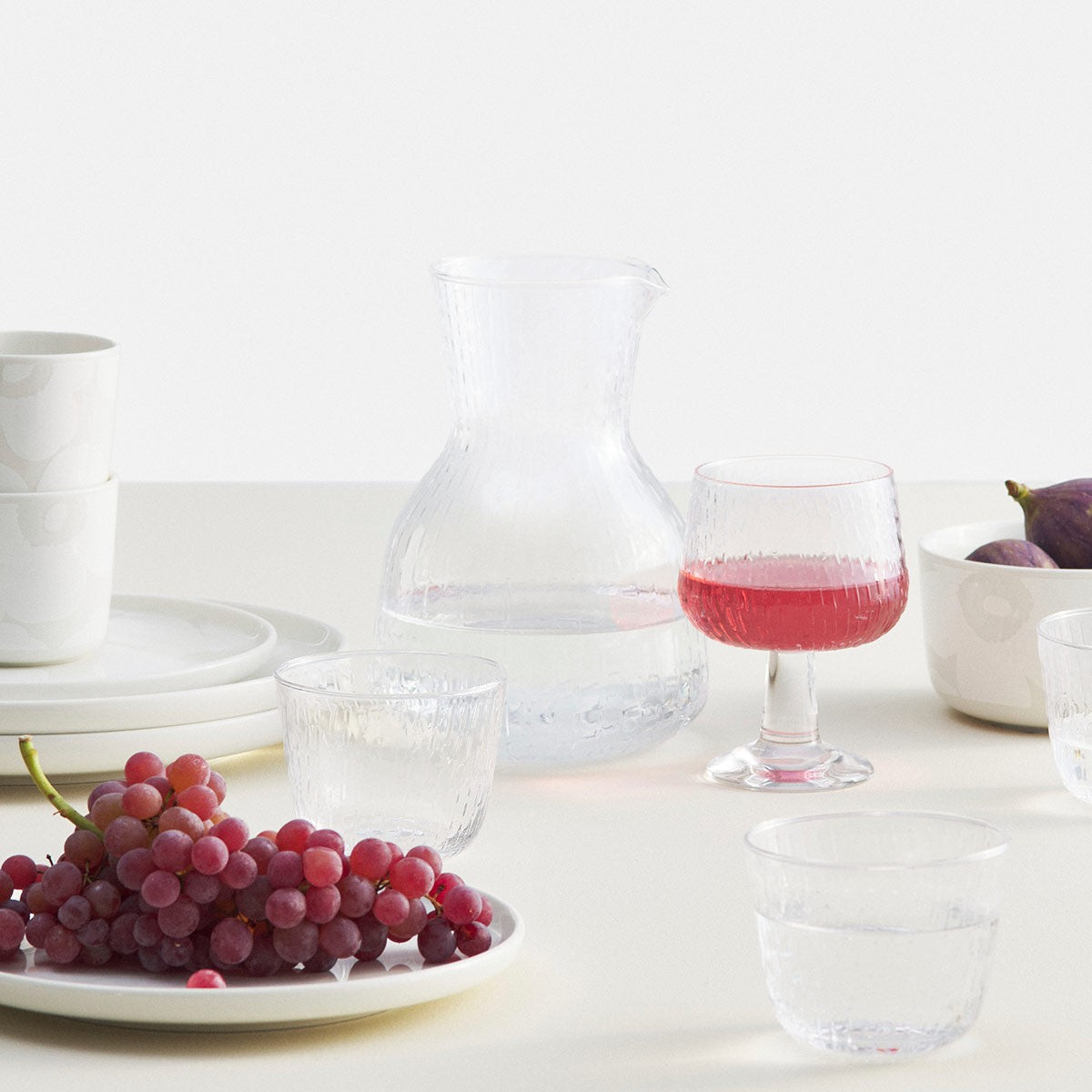 Marimekko Syksy Clear Glass Pitcher