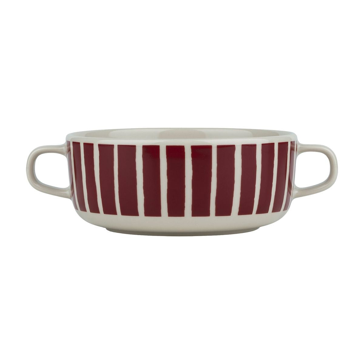 Marimekko Piccolo Dark Red / Sand Bowl with Handles