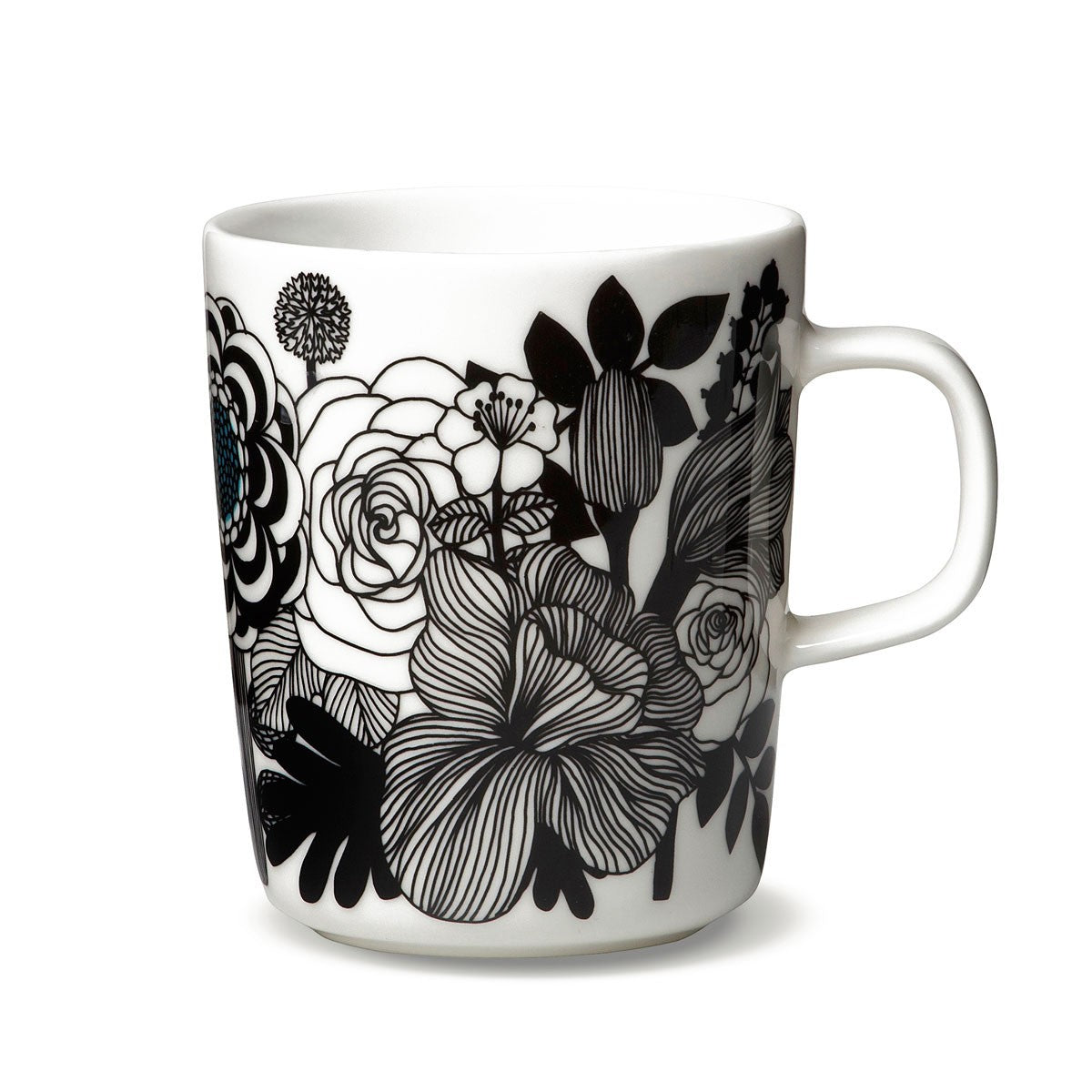 Marimekko Black / White 16pc Siirtolapuutarha / Oiva Dinnerware Set