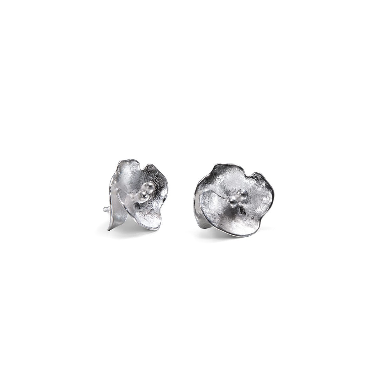 Kalevala Summer Night Rose Silver Earrings - Small