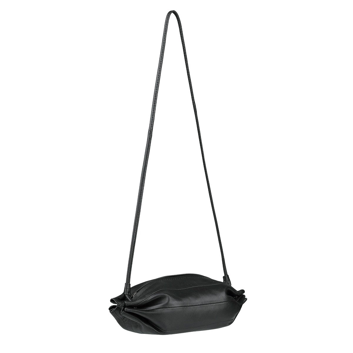 Marimekko Pikku Karla Black Leather Shoulder Bag