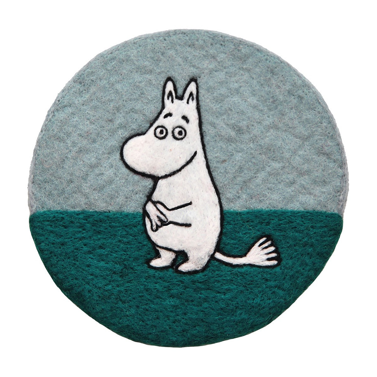 Klippan Moomin Teal Felted Wool Trivet