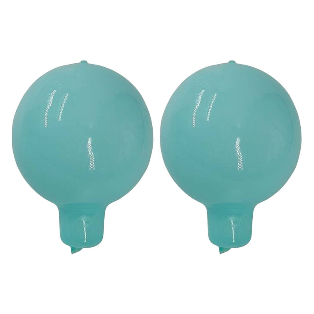 Festivo Glossy Water Green Ball Candles - Set of 2