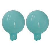 Festivo Glossy Water Green Ball Candles - Set of 2