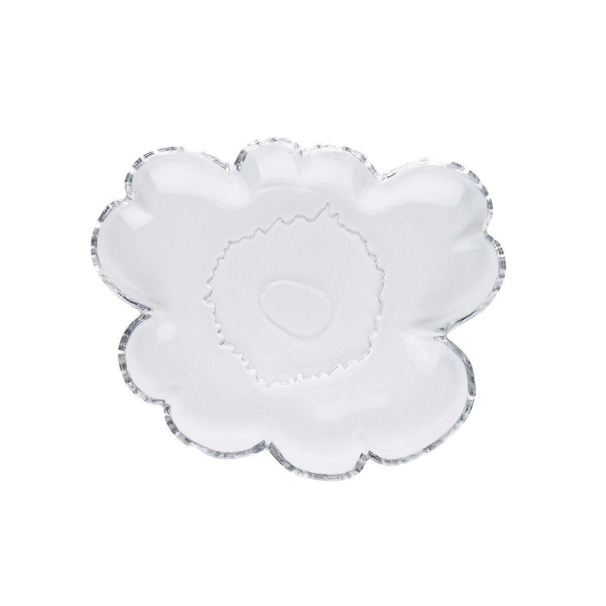 Marimekko Unikko Clear Glass Salad Plate