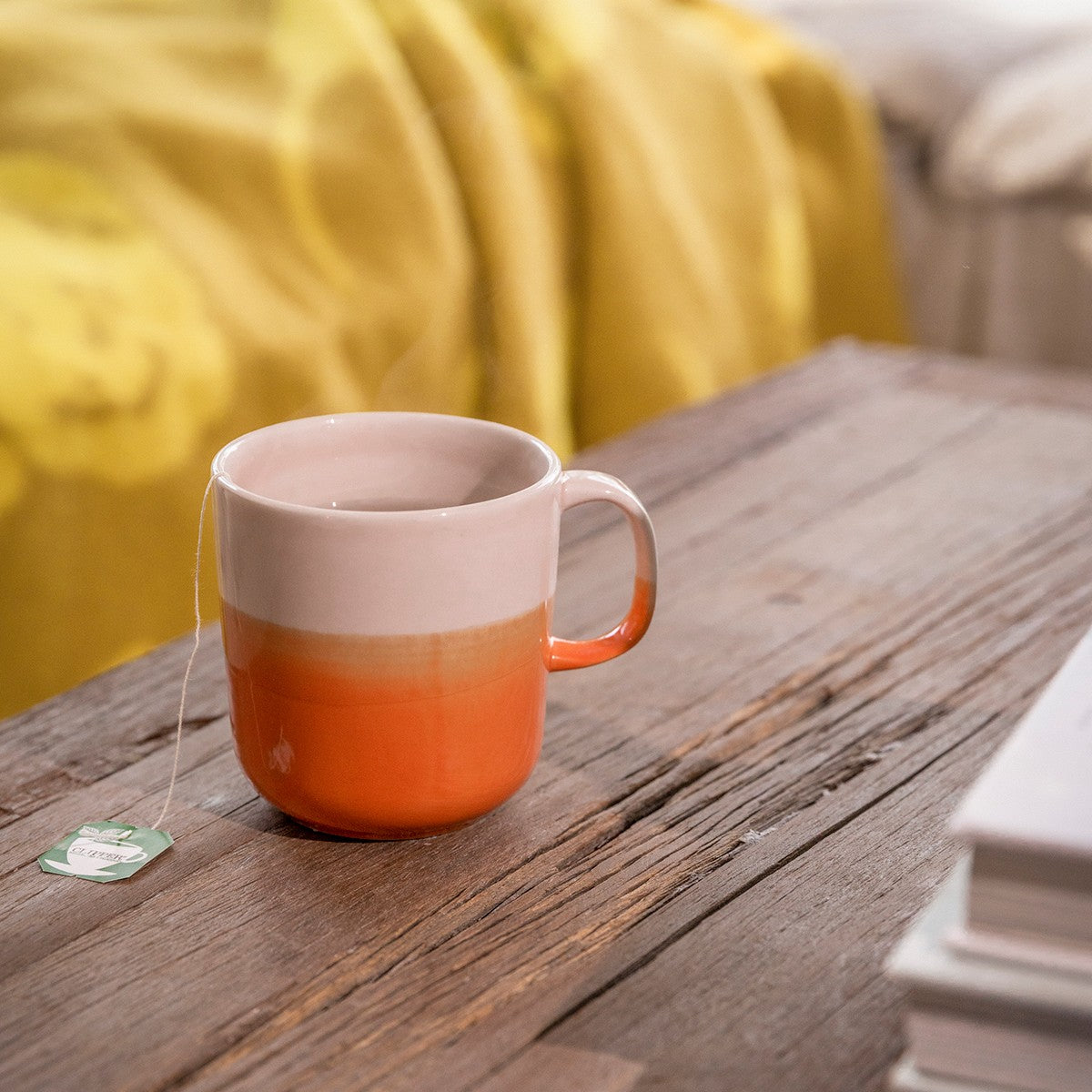 Pentik Tuntu Light Pink / Orange Large Mug - 15 oz