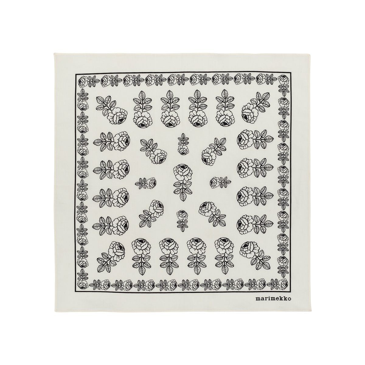 Marimekko Astrilli Vihkiruusu Cream / Black Scarf