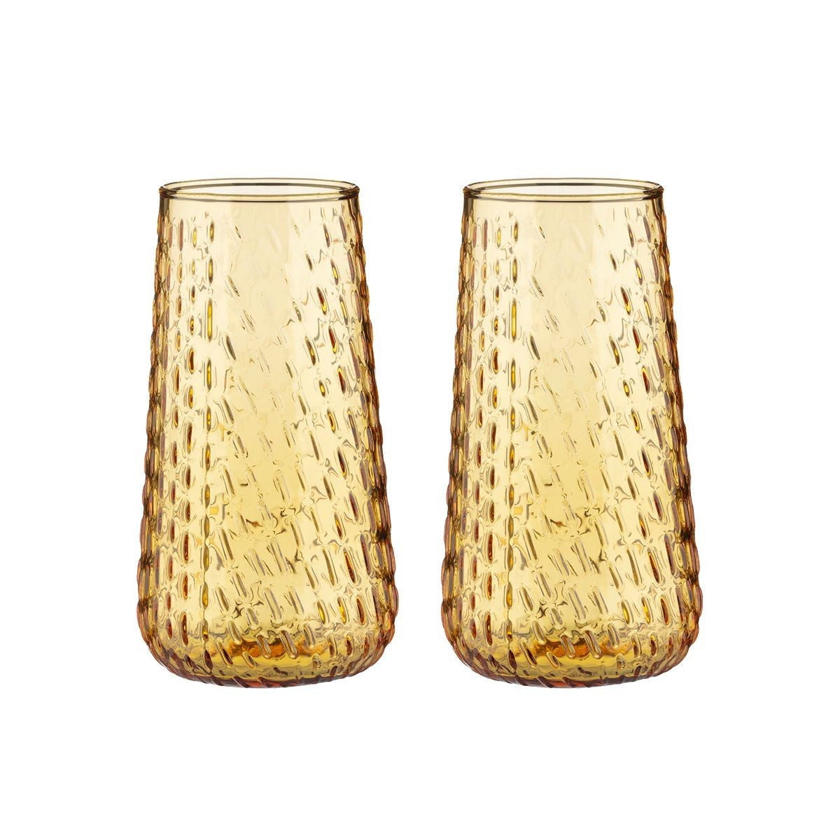 Marimekko Syksy Honey Glass Flutes - Set of 2