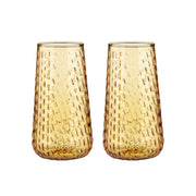Marimekko Syksy Honey Glass Flutes - Set of 2
