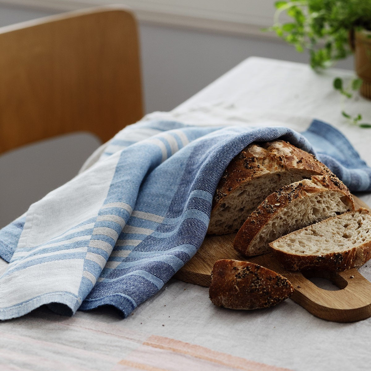Lapuan Kankurit Toffee Rainy Blue Tea Towel