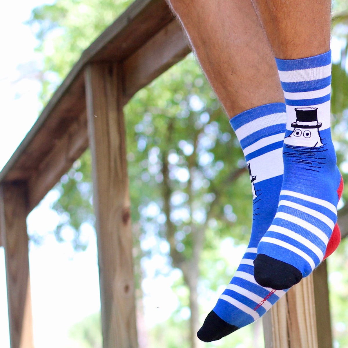 Moomin Pop Stripe Blue Socks
