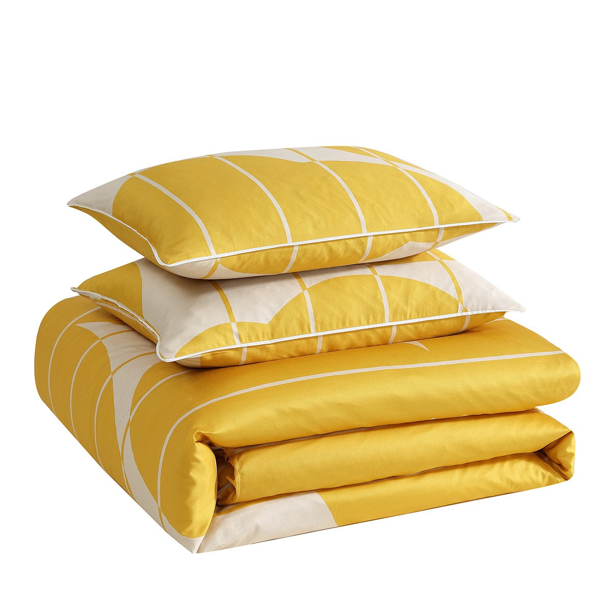 Marimekko Vesi Unikko Yellow / Beige Duvet Cover Set - King