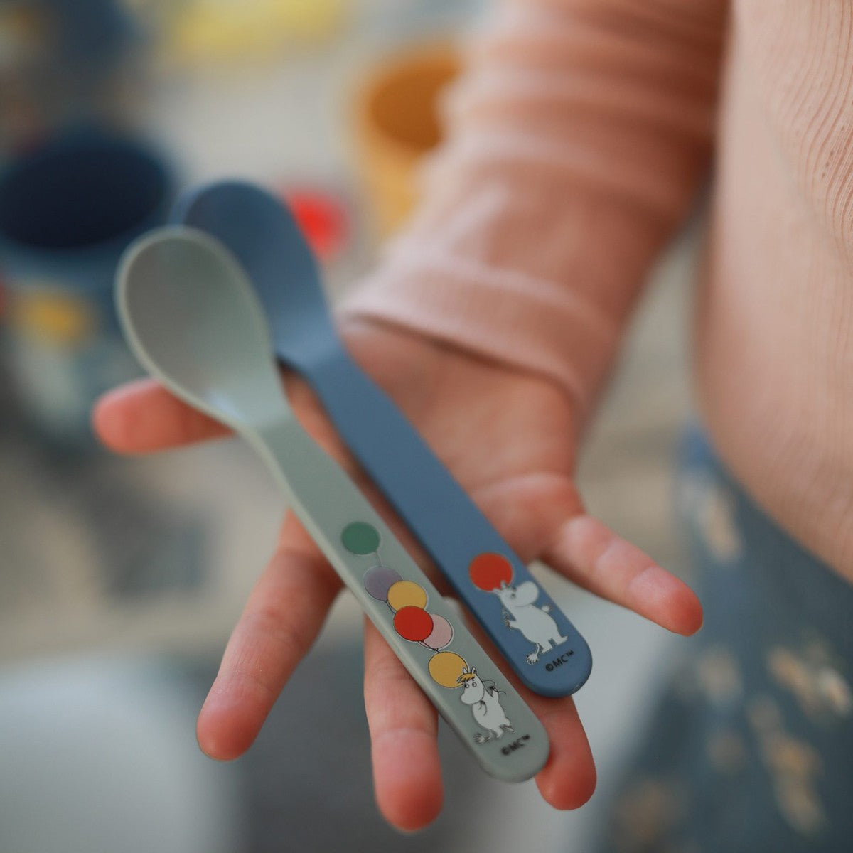 Moomin Festivities Grey / Blue Children's Spoons - Set of 2