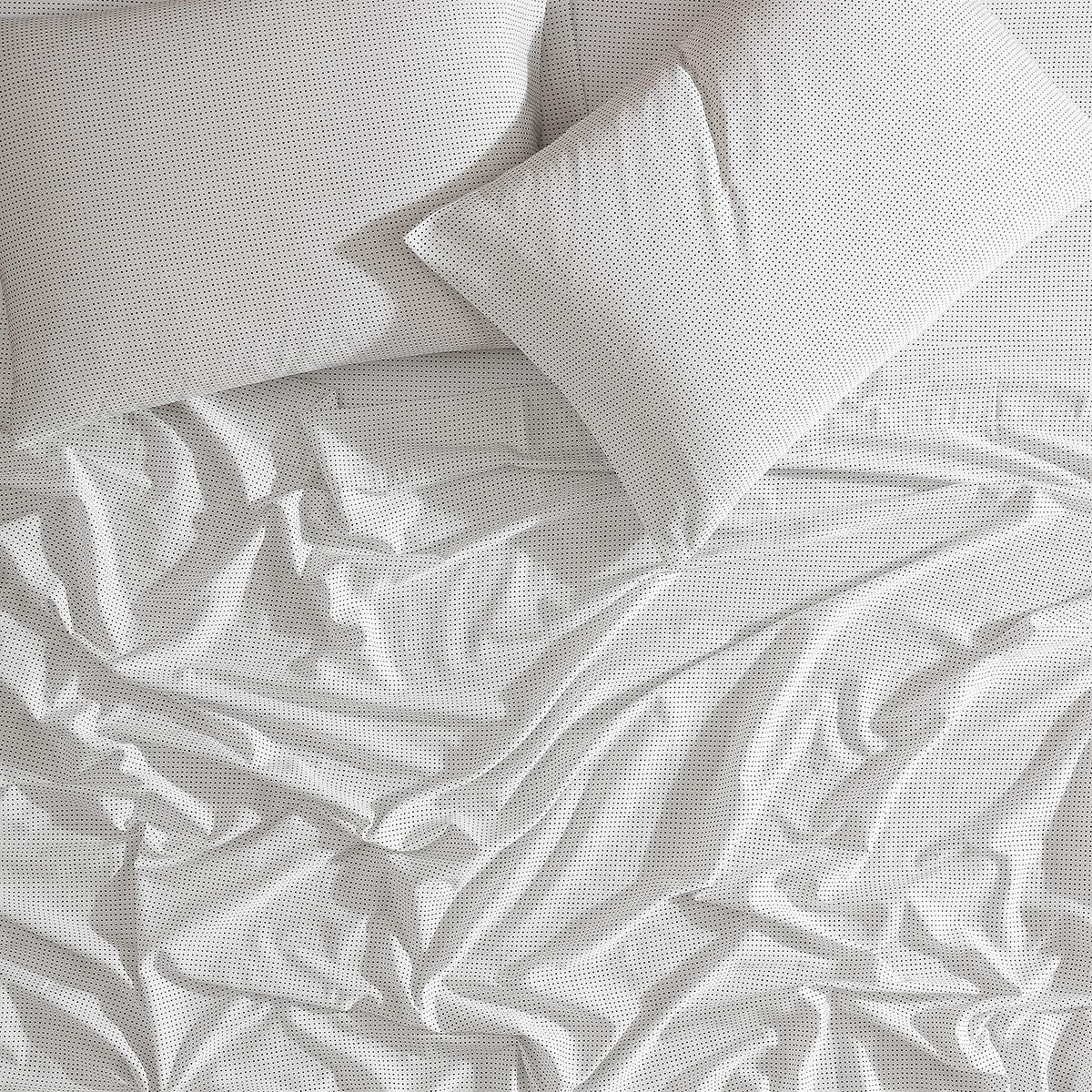 Marimekko Muru White / Navy Blue King Sheet Set