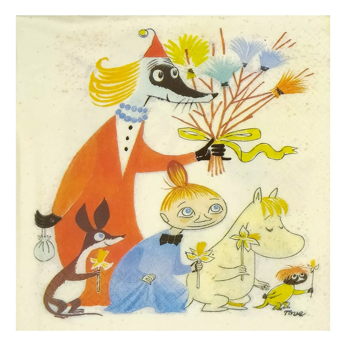 Moomin Easter Yellow / Multi Lunch Napkins