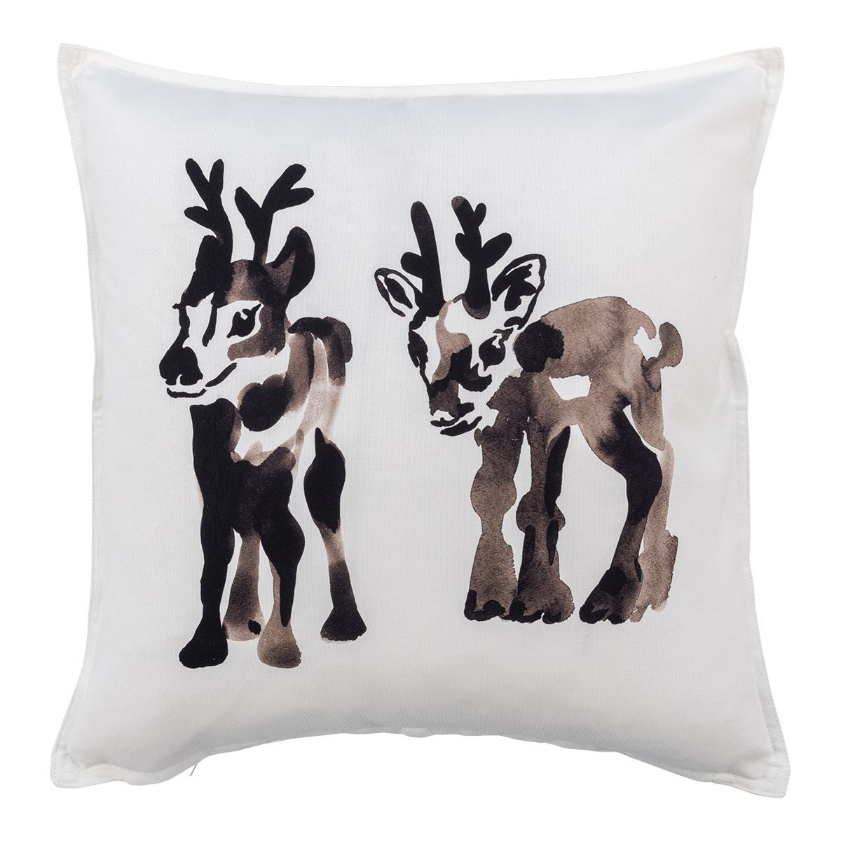 Pentik Vasa White / Brown / Black Throw Pillow