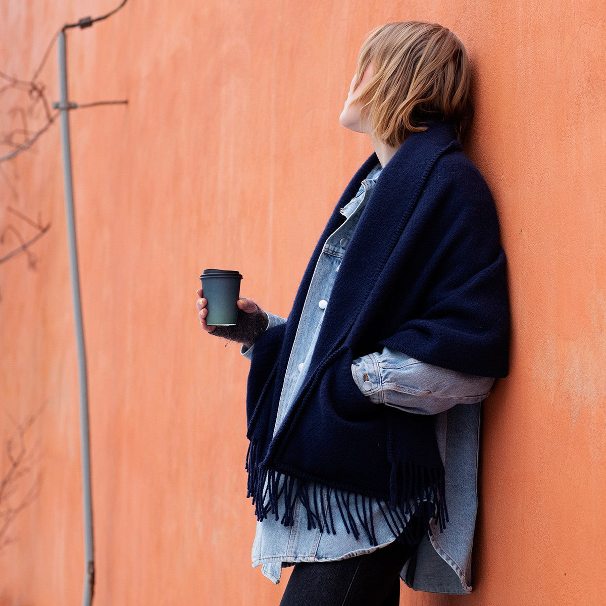 Lapuan Kankurit Uni Midnight Blue Wool Pocket Shawl