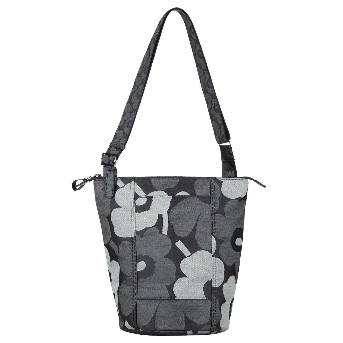 Marimekko Unikko Black / Grey All Day Bucket Shoulder Bag
