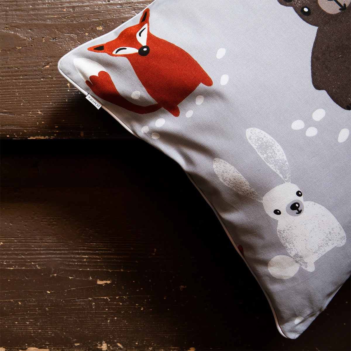 Pentik Metsanvaki Grey / Orange / Brown Throw Pillow