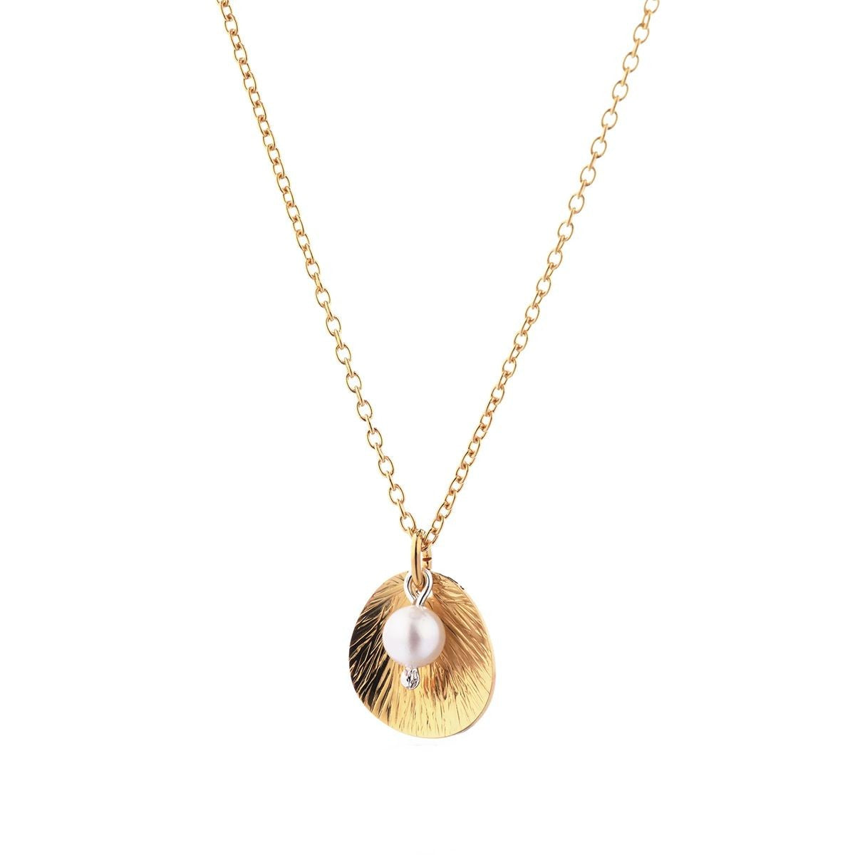 Lumoava Lily Gold / Pearl Pendant Necklace
