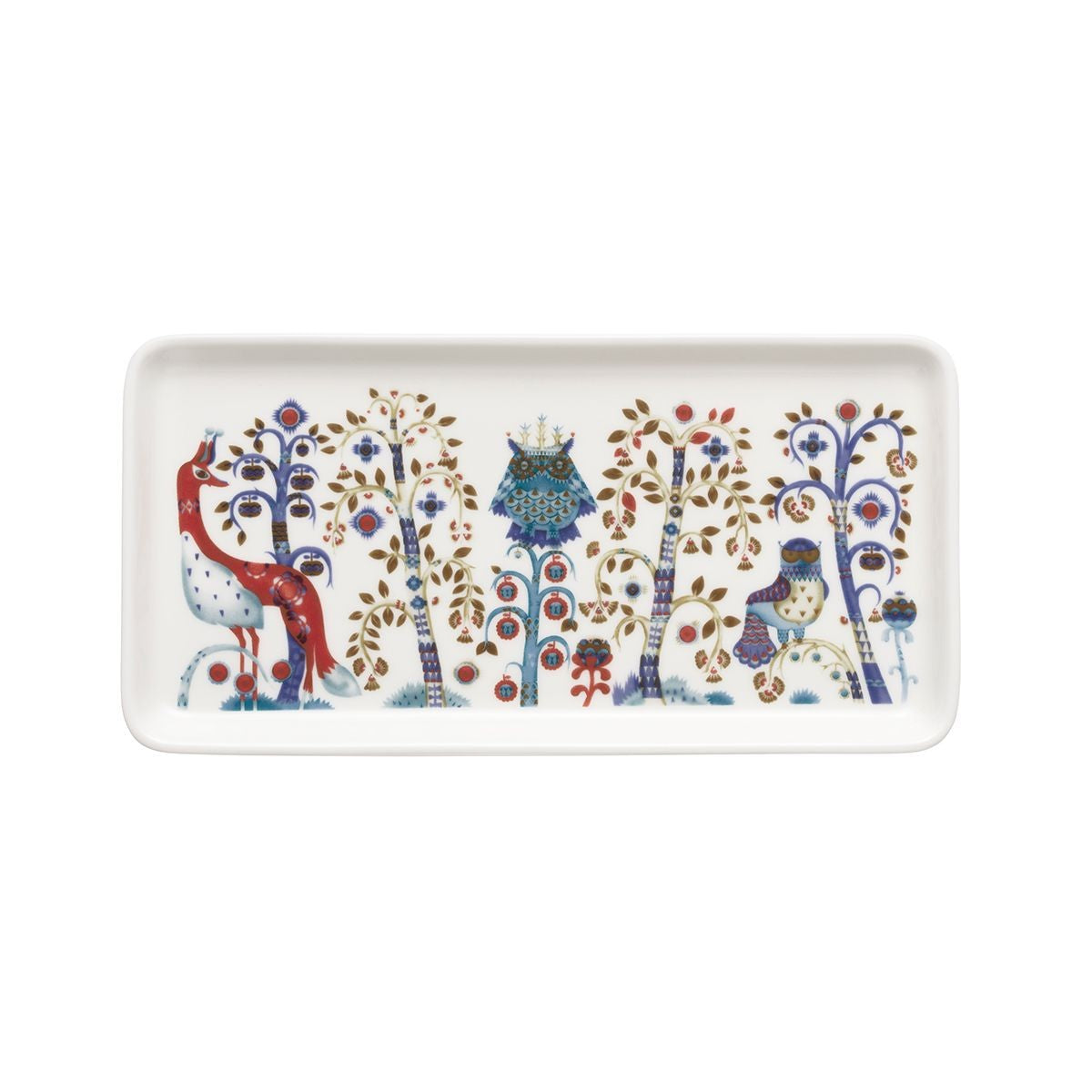 iittala Taika White / Blue Rectangle Plate