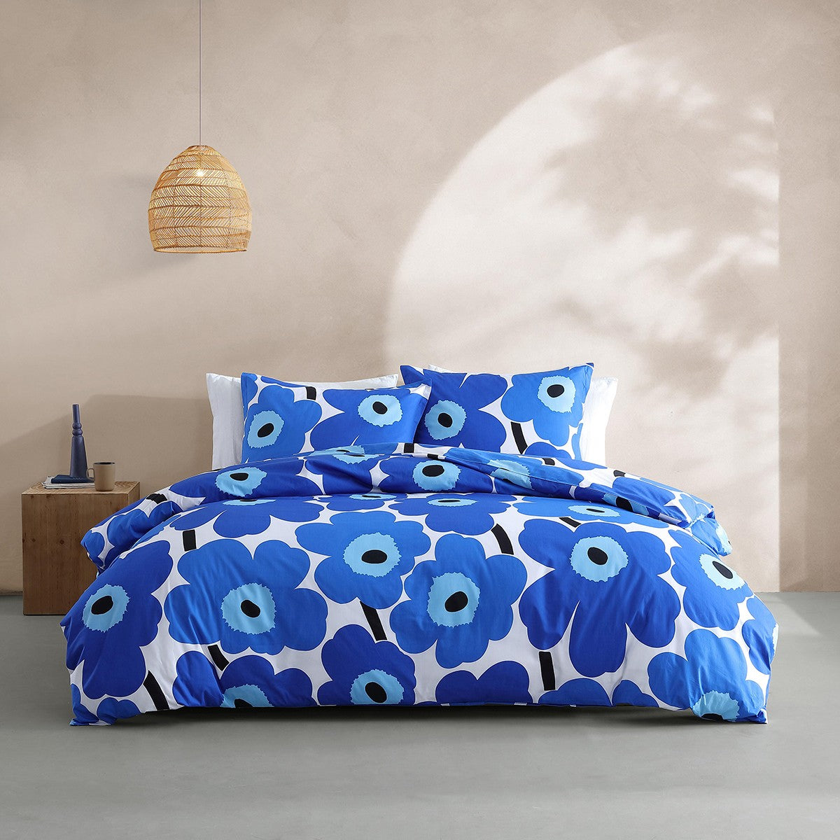 Marimekko Unikko Blue King Duvet Cover Set