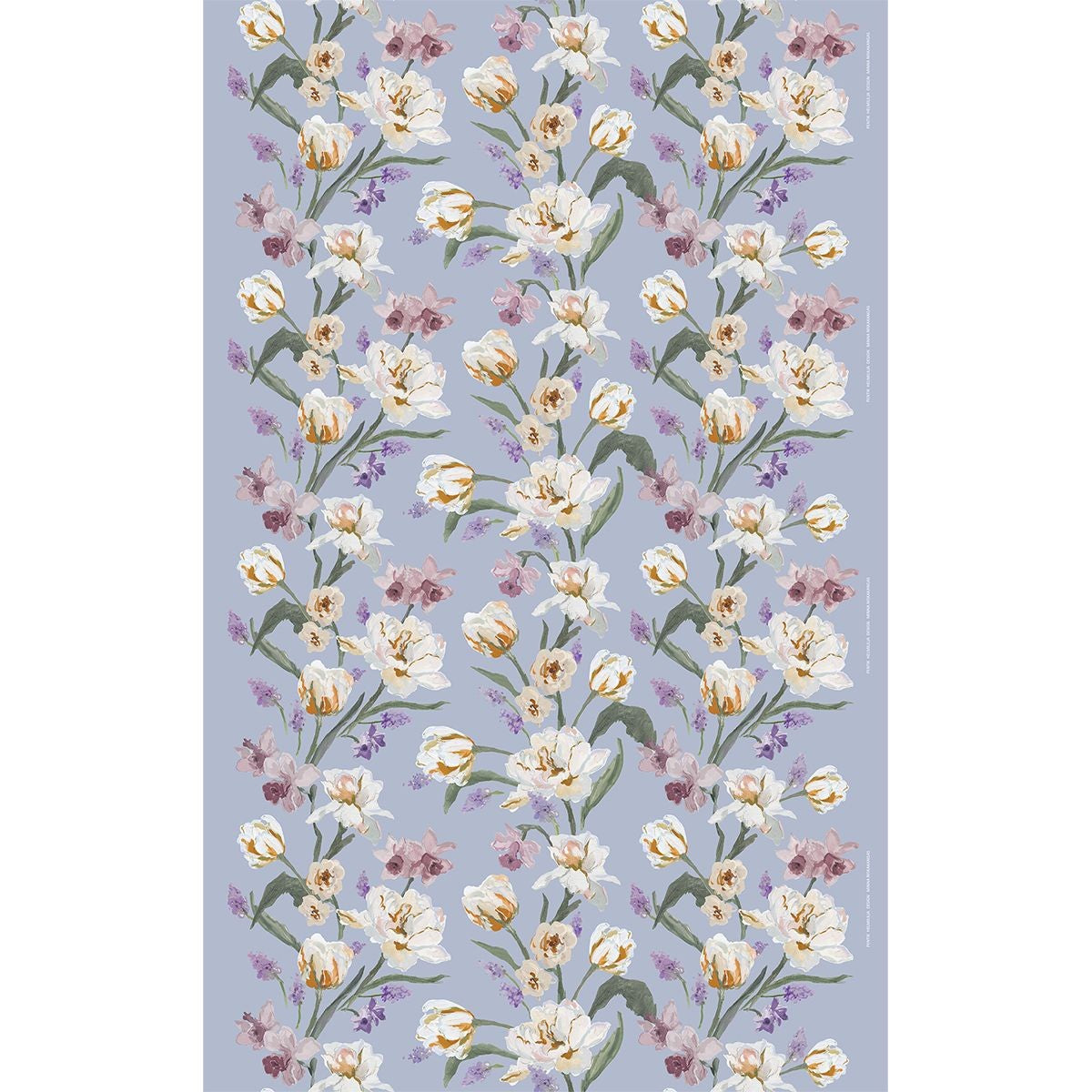 Pentik Helmililja Light Blue Cotton Fabric