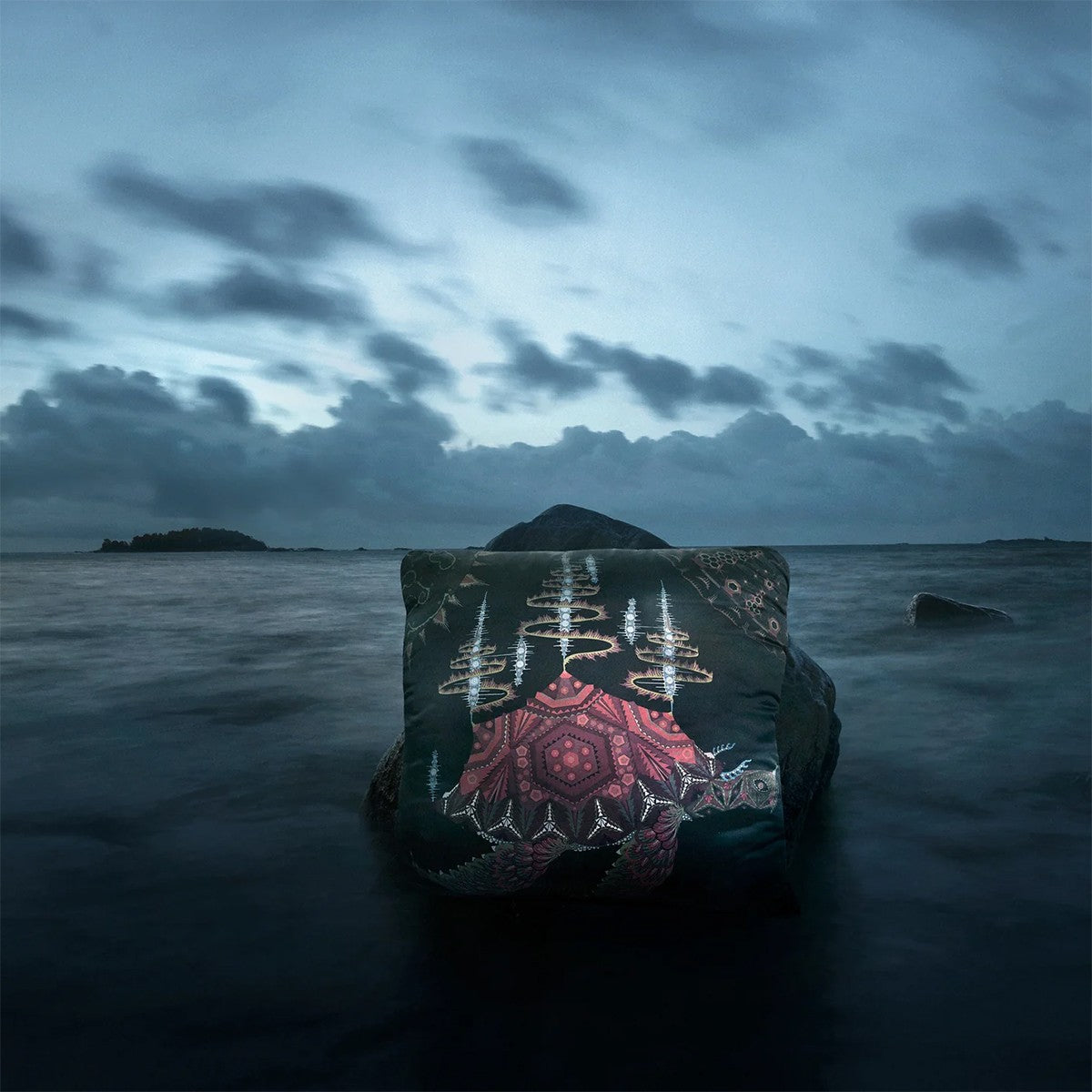 Klaus Haapaniemi Cosmic Turtle X-Large Throw Pillow