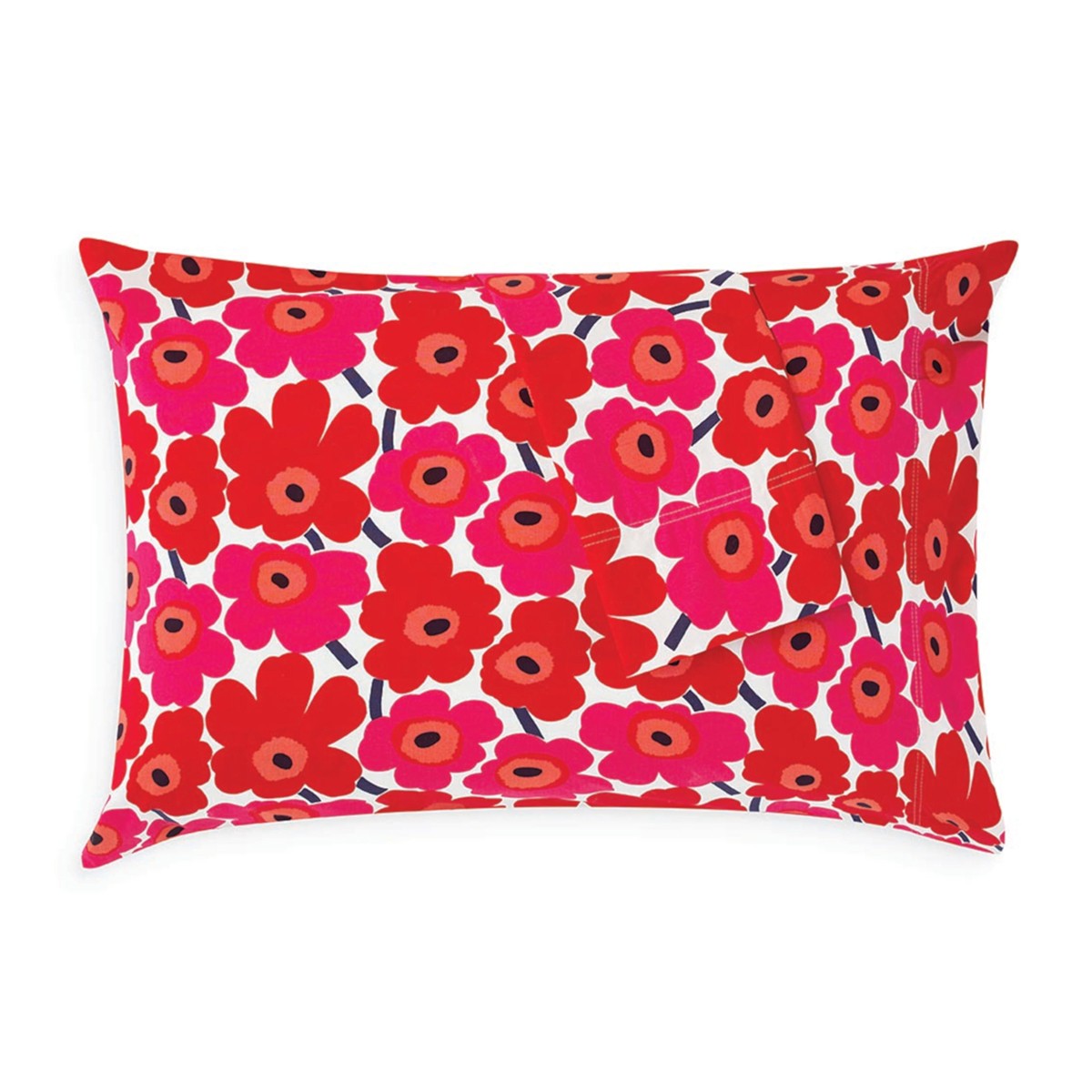 Marimekko Mini Unikko Red Standard Pillowcase Set