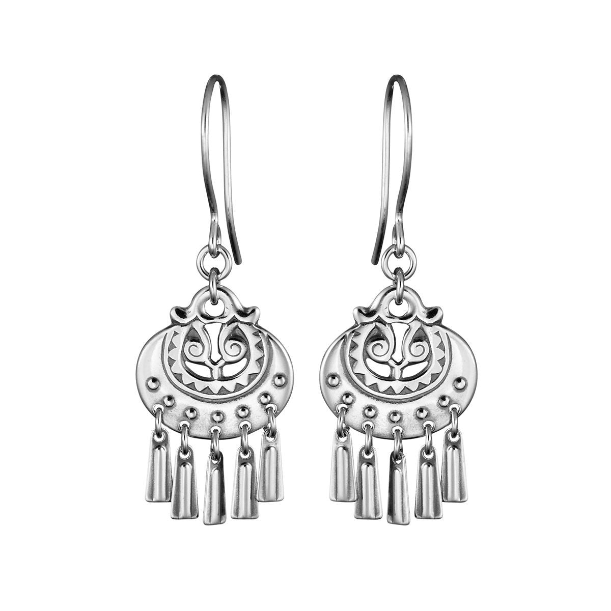 Kalevala Moon Goddess Silver Earrings - Small