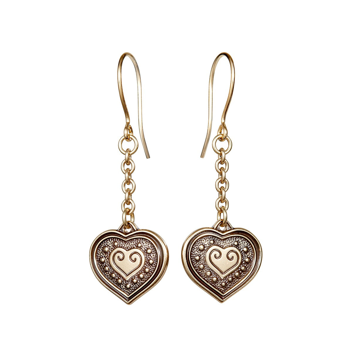 Kalevala Eura Heart Bronze Earrings