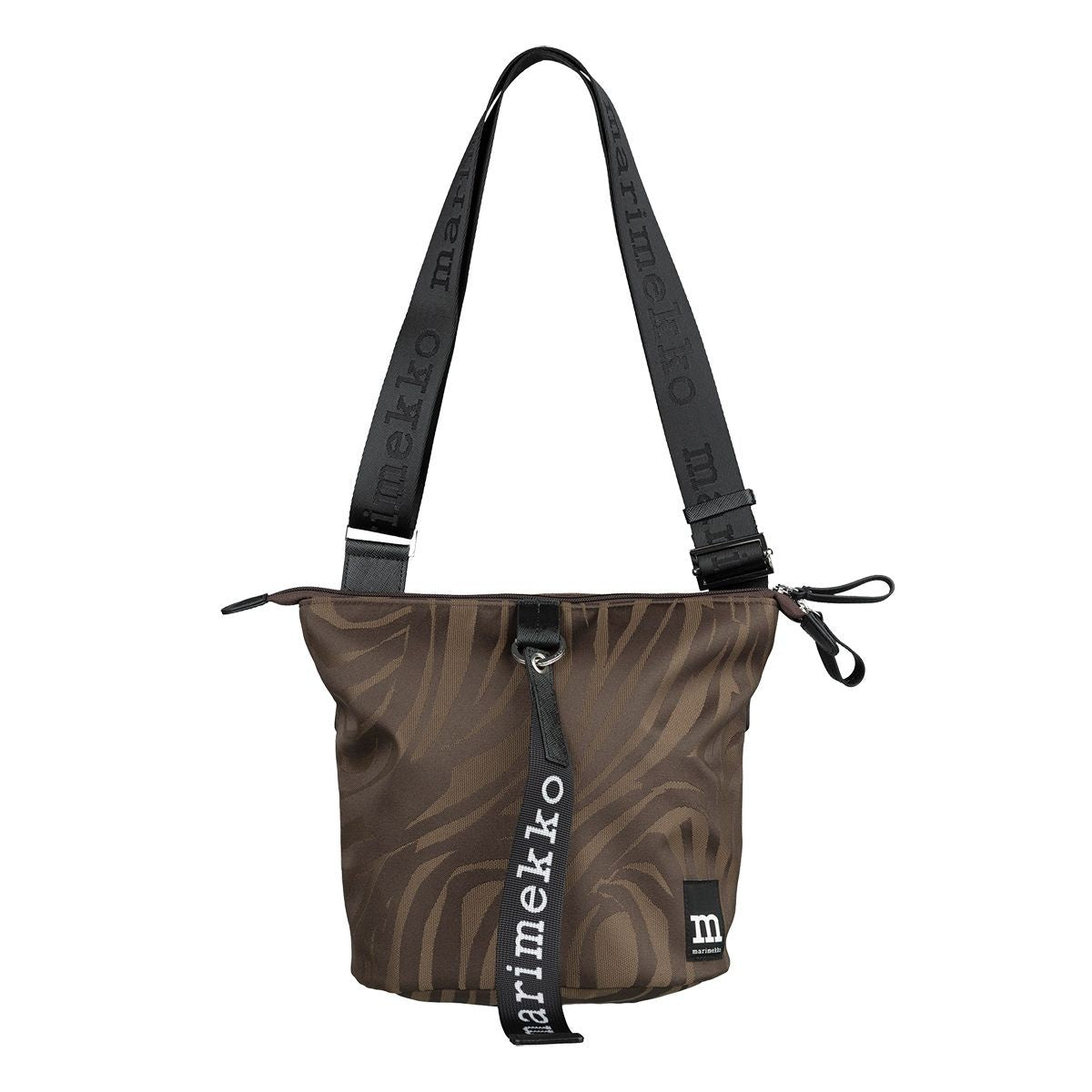 Marimekko Jokuraita Brown / Black Carry All Shoulder Bag